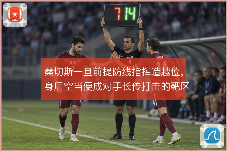 桑切斯一旦前提防线指挥造越位，身后空当便成对手长传打击的靶区